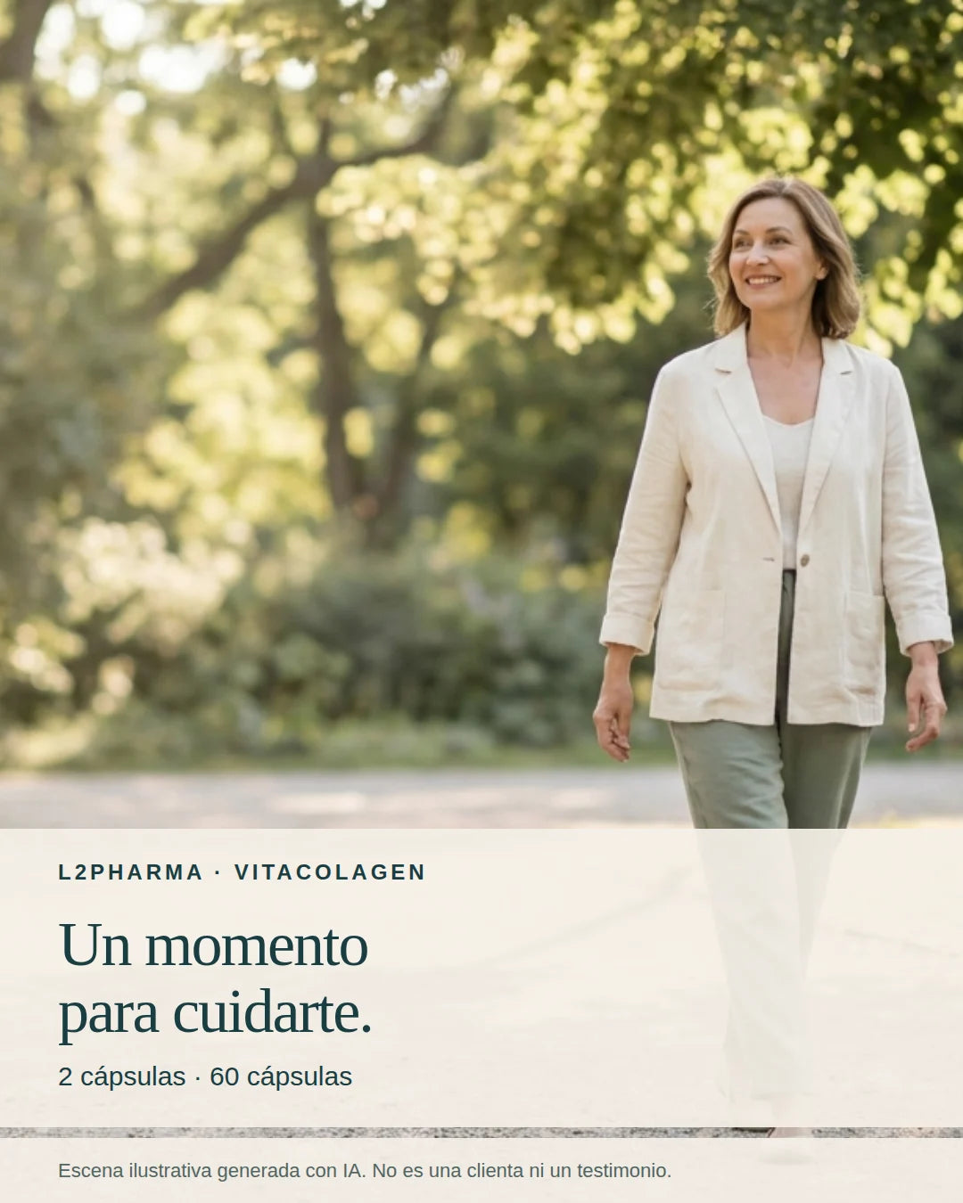 Tu rutina de cuidado. Escena ilustrativa generada con IA, no una clienta ni un testimonio.
