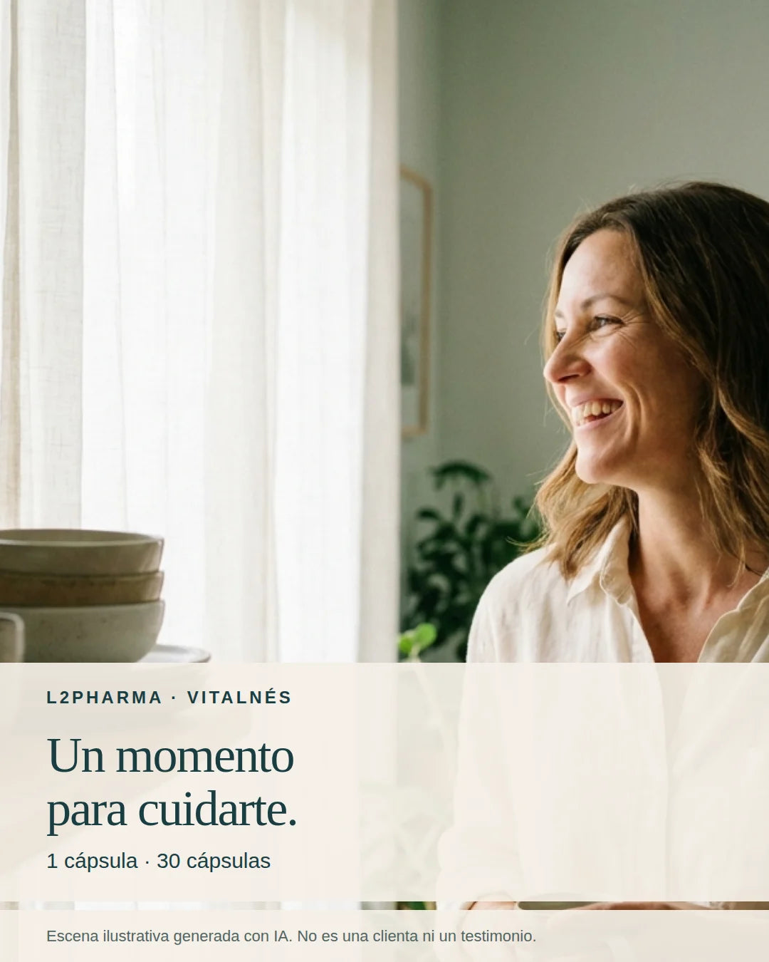 Tu rutina de cuidado. Escena ilustrativa generada con IA, no una clienta ni un testimonio.