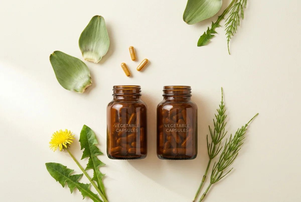 Bodegón ilustrativo de ingredientes de Pack Detox · 40 días